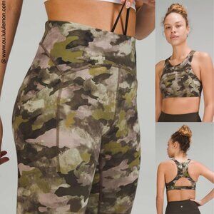 Sz6 SET: Lululemon Heritage Camo Matching Set (bra + leggings) - Never worn